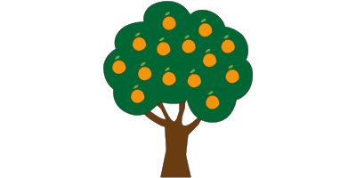 Árbol de naranjas<br>(cosecha completa)