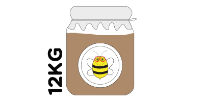 Großer Bienenstock<br>12kg Gebirgshonig